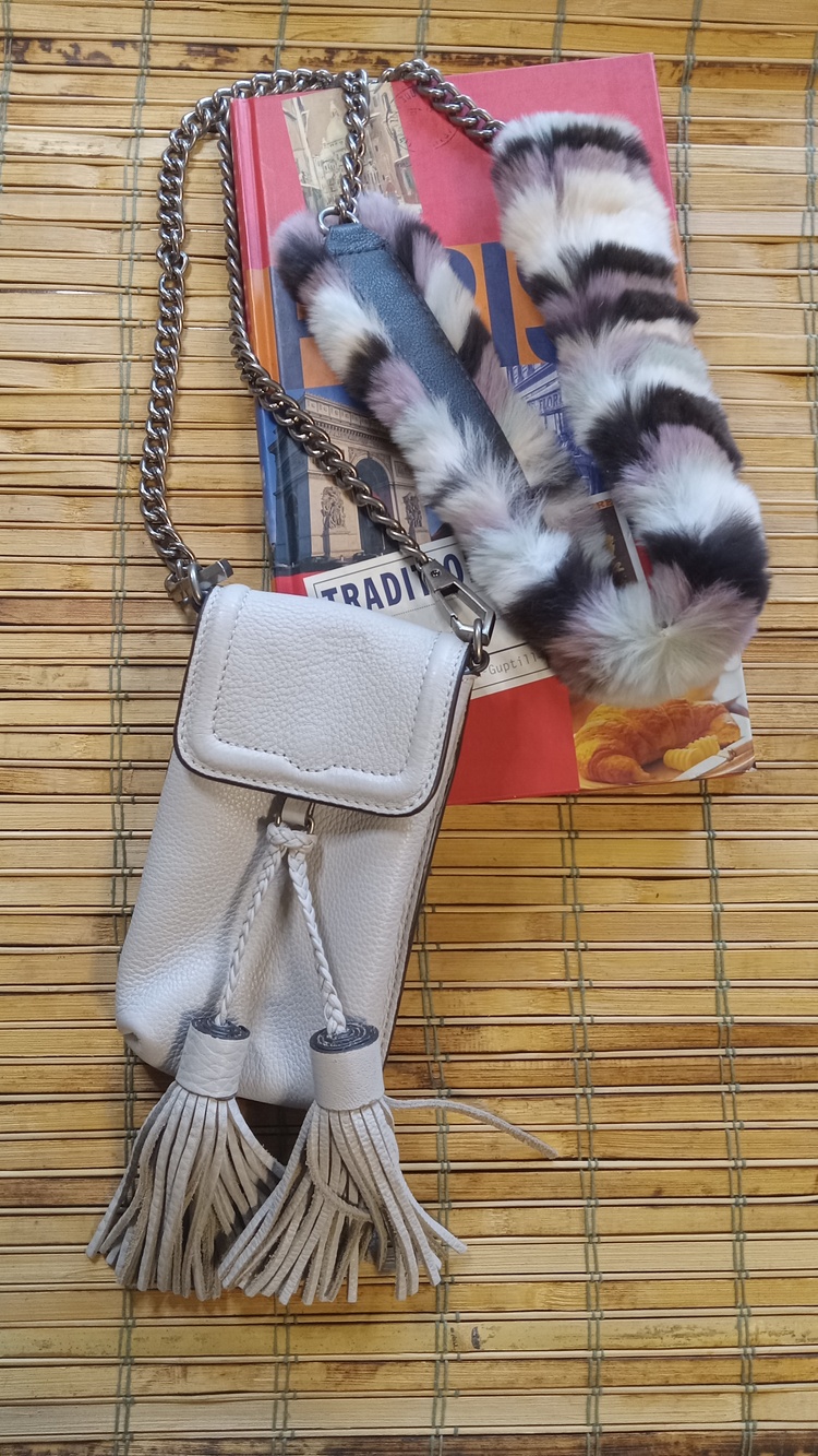 Pebble Leather Gray Crossbody